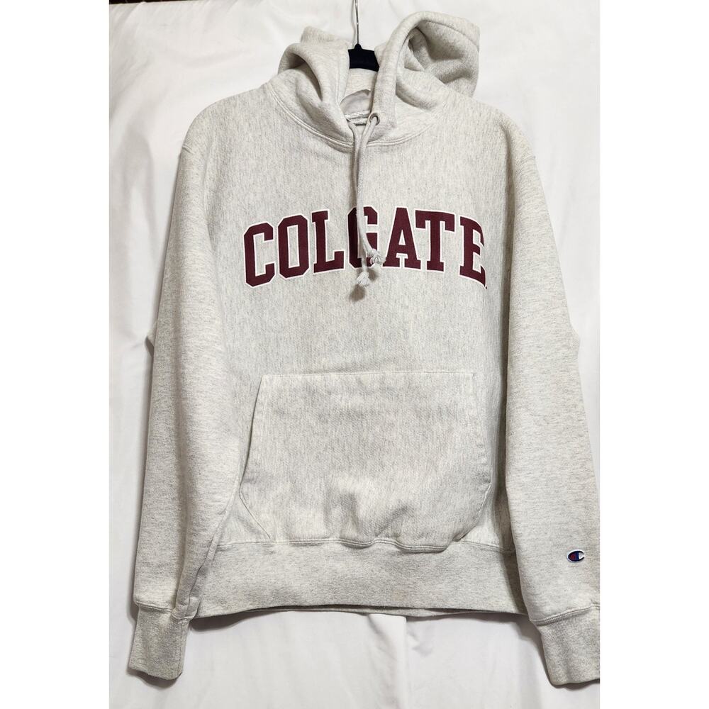 2000's‎ Colgate Champion Reverse Weave Hoodie Grey Size Medium